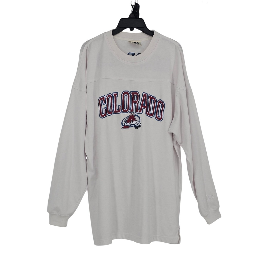 Vintage‎ 90s Colorado Avalanche Lee Sport LS Jersey Shirt XL NHL Hockey USA